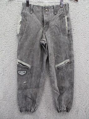 Vintage 90's Levi's Sport Jeans Kids 8 Acid Wash Zip Pockets Elastic Button Snap